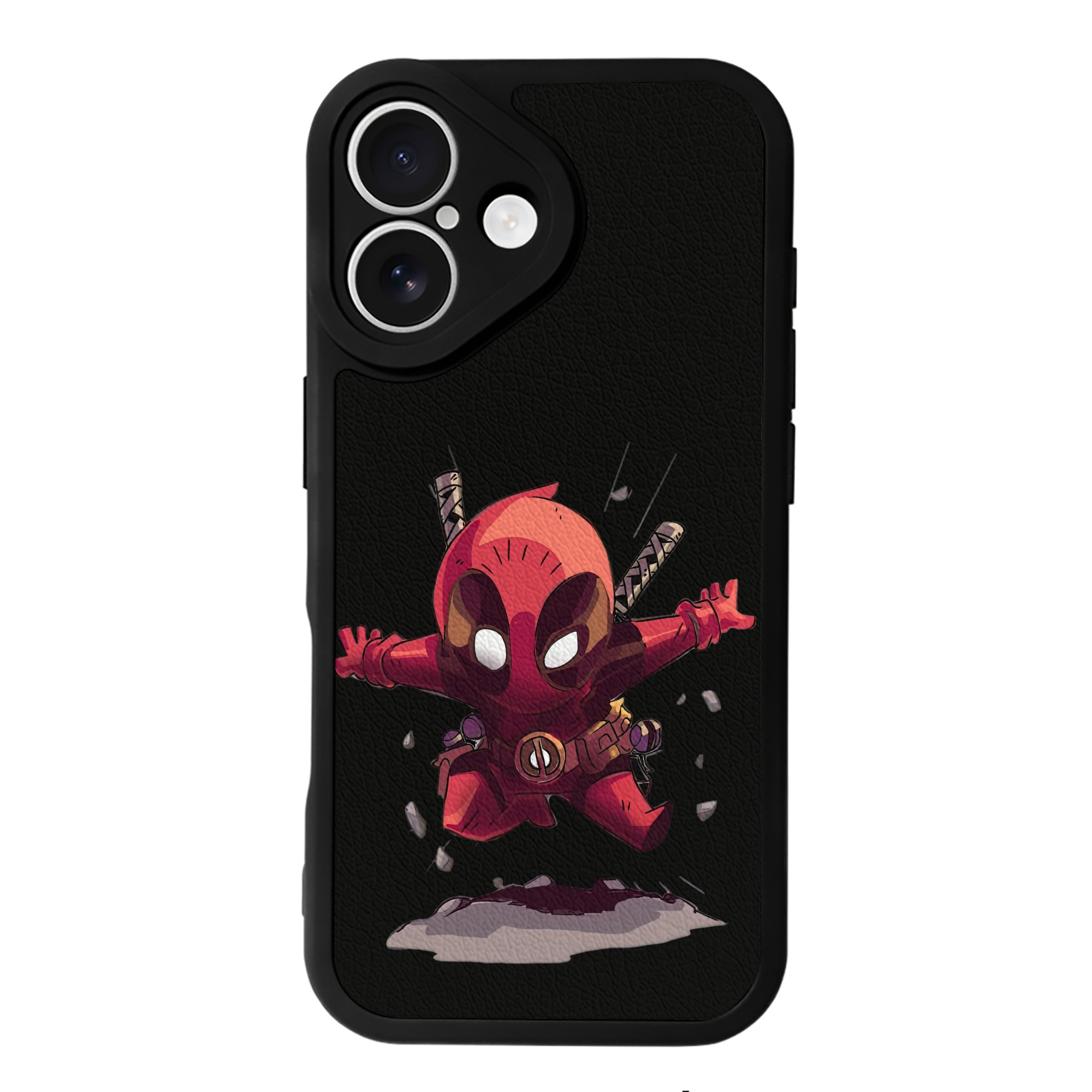 （画像用） Deadpool デッドプール 【iPhone 16シリーズ対応】シリコンスマホケース（レザー調） 材質：シリコン